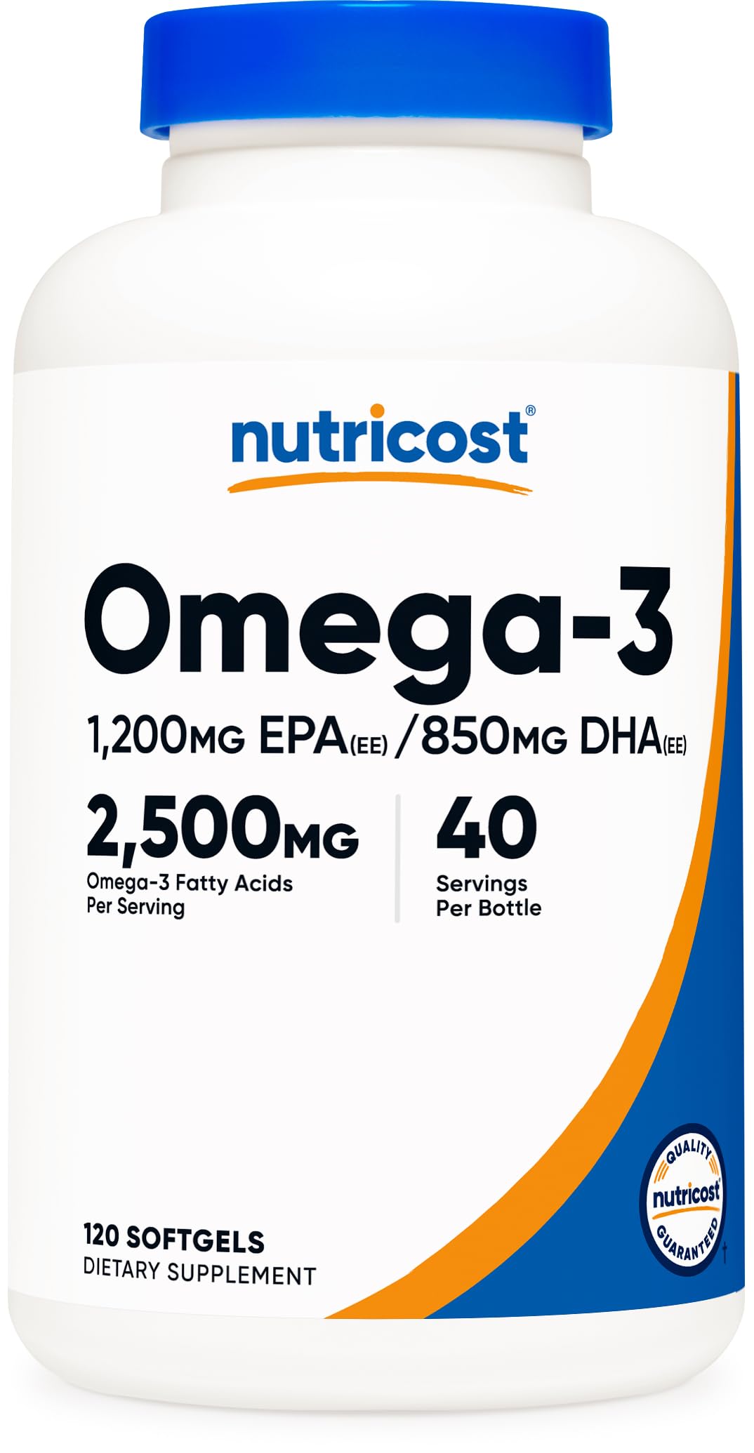 Nutricost frasco frontal con 120 cápsulas muestra cantidad y conveniencia