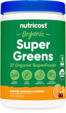 Nutricost envase frontal Orange Sunrise muestra diseño y beneficio sabor cítrico