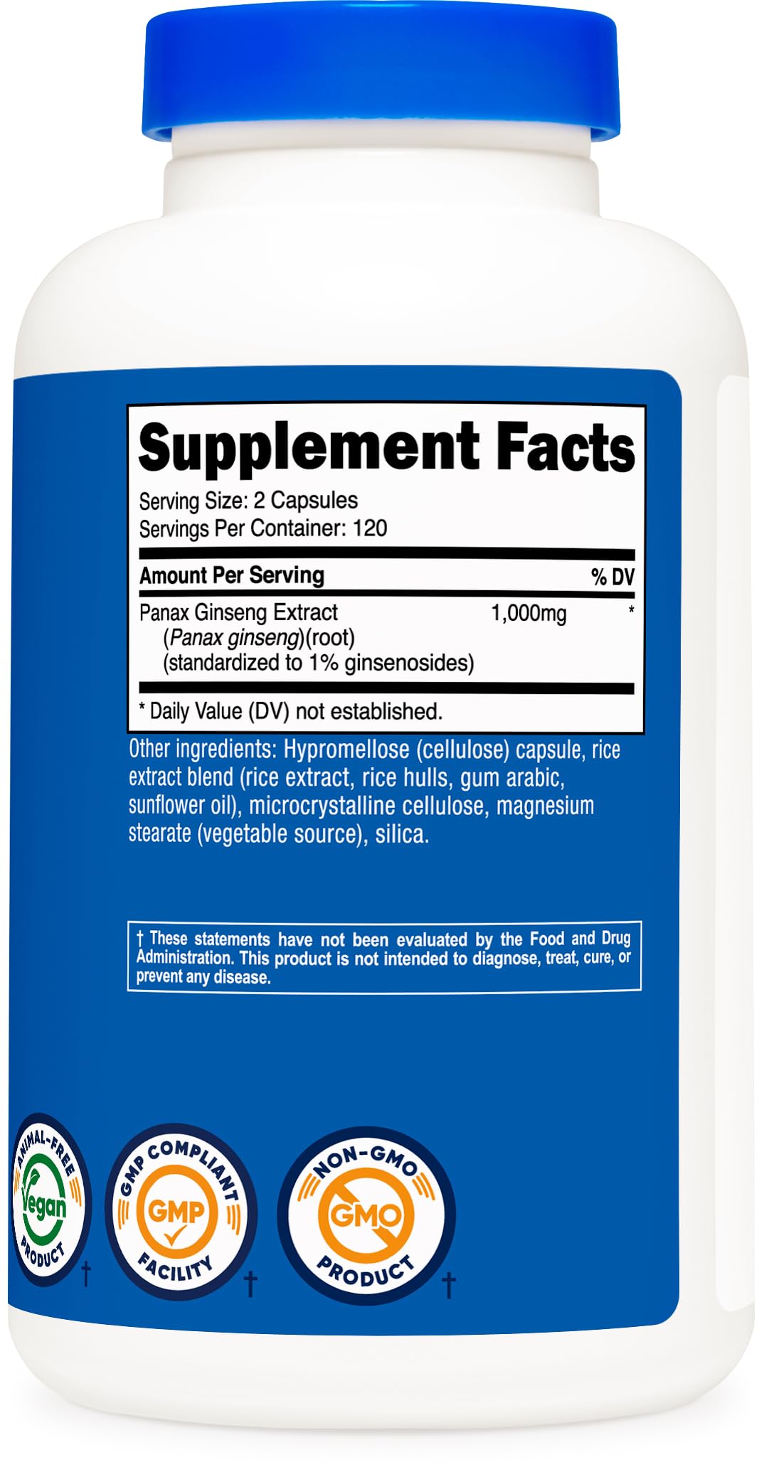 Nutricost etiqueta nutricional destacada y beneficio de transparencia en ingredientes