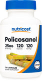 Nutricost frasco frontal mostrando 120 cápsulas y ventaja de suministro prolongado