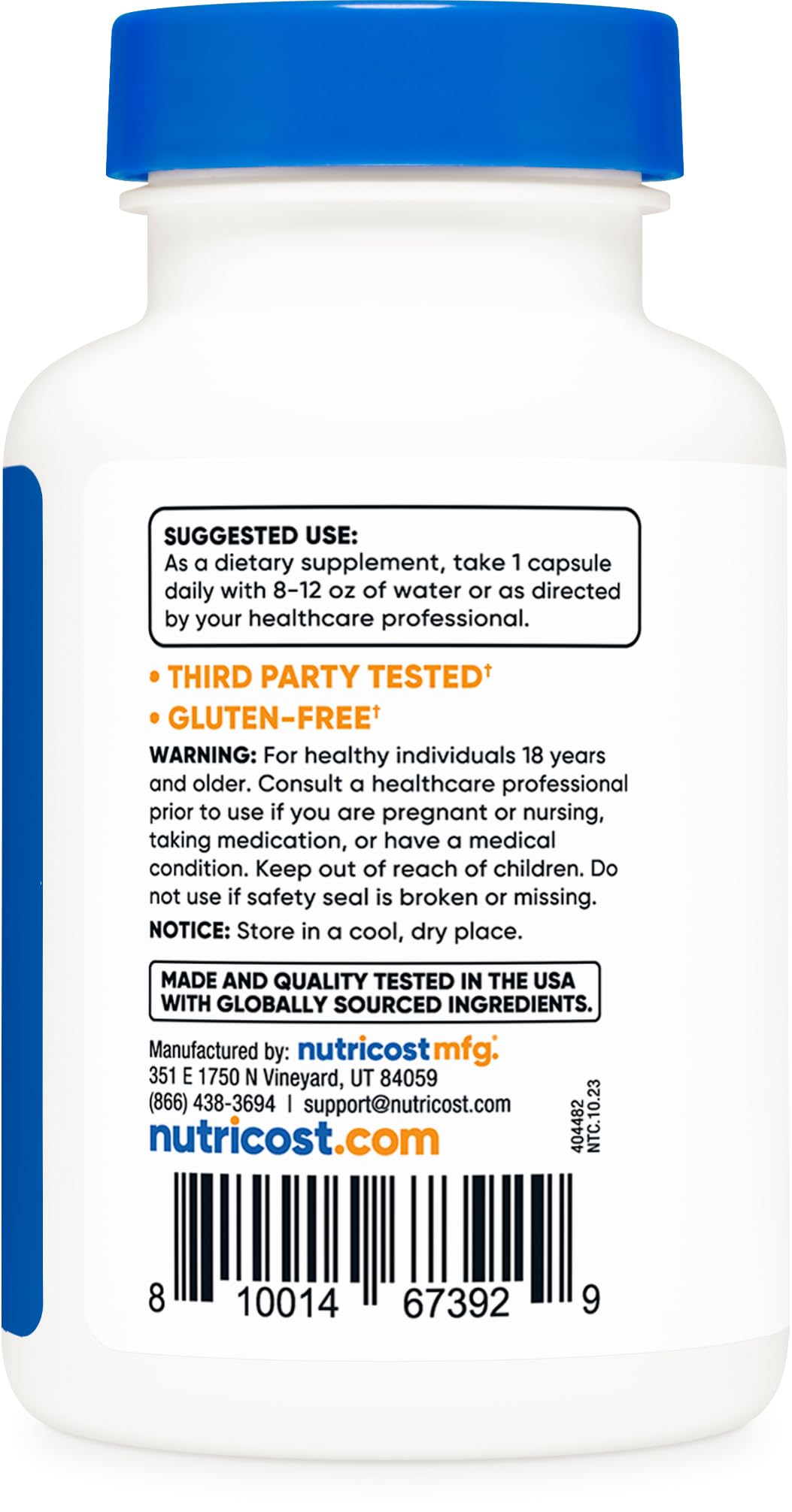 Nutricost frasco sobre encimera sugiriendo integración diaria en rutina