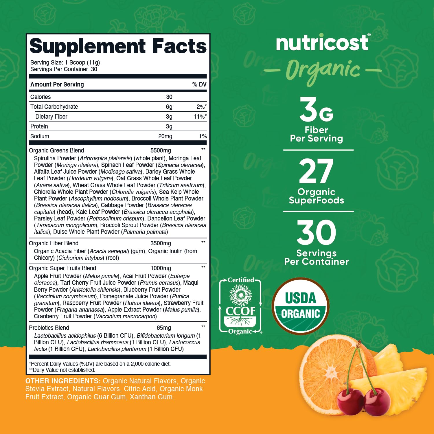 Nutricost polvo en cuchara destaca textura fina y fácil disolución