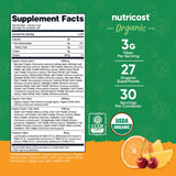 Nutricost polvo en cuchara destaca textura fina y fácil disolución