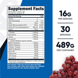 Nutricost textura del polvo uva para mezclar con agua