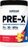 Nutricost envase frontal Fruit Punch mostrando diseño y contenido informativo