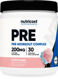 Nutricost envase frontal mostrando 30 servicios y beneficio energizante