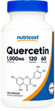 Nutricost quercetina frontal mostrando envase y cantidad clara