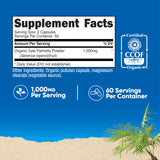 Nutricost Saw Palmetto cápsulas vegetarianas detalle de textura y tamaño