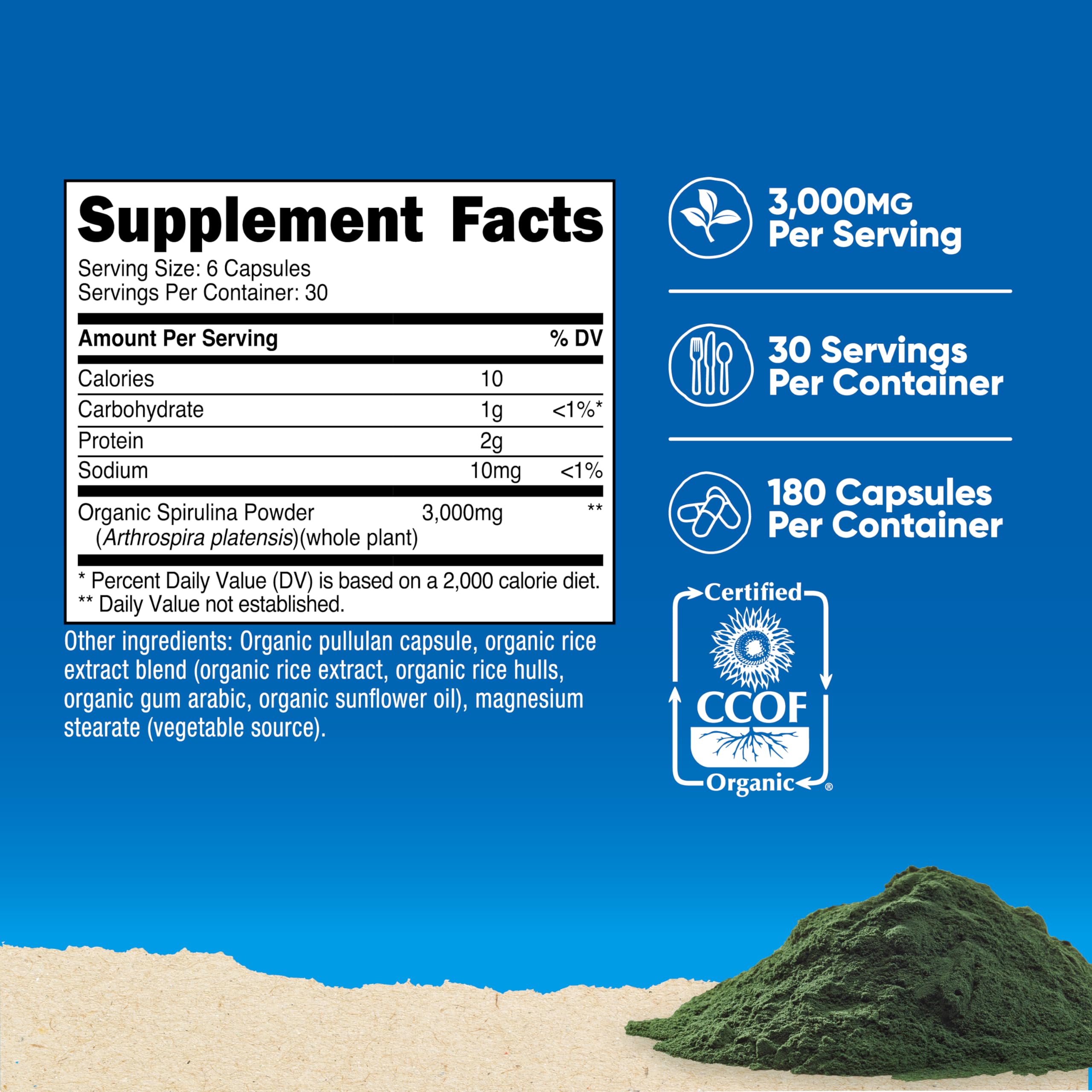 Nutricost spirulina cápsulas en primer plano mostrando textura uniforme