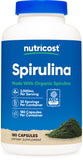 Nutricost spirulina vista frontal del envase con información clara