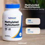 Nutricost junto a una regla para comparar tamaño del envase fácilmente
