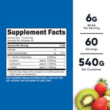 Nutricost textura del polvo BCAA que se mezcla fácilmente y sabe afrutado