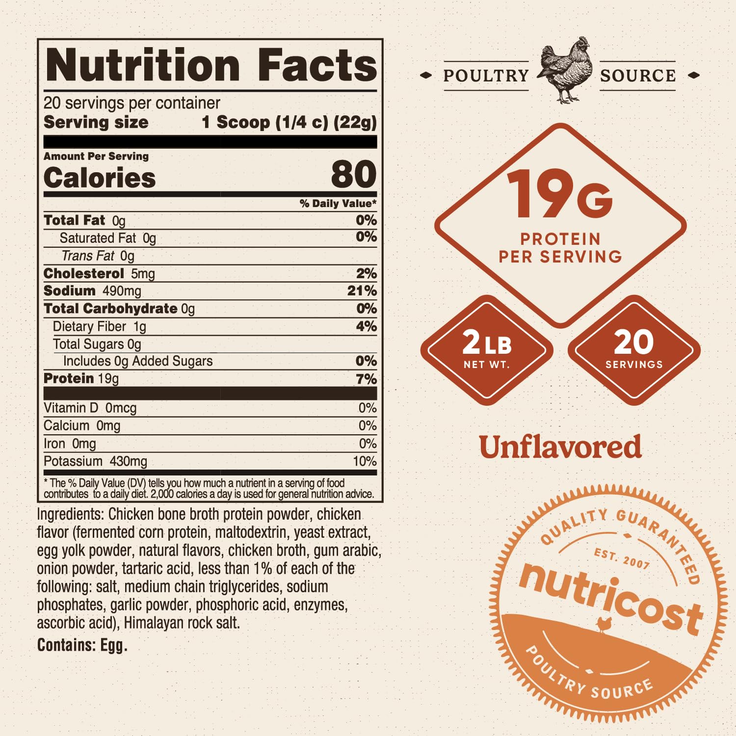 Nutricost polvo en primer plano que muestra textura fina y fácil disolución
