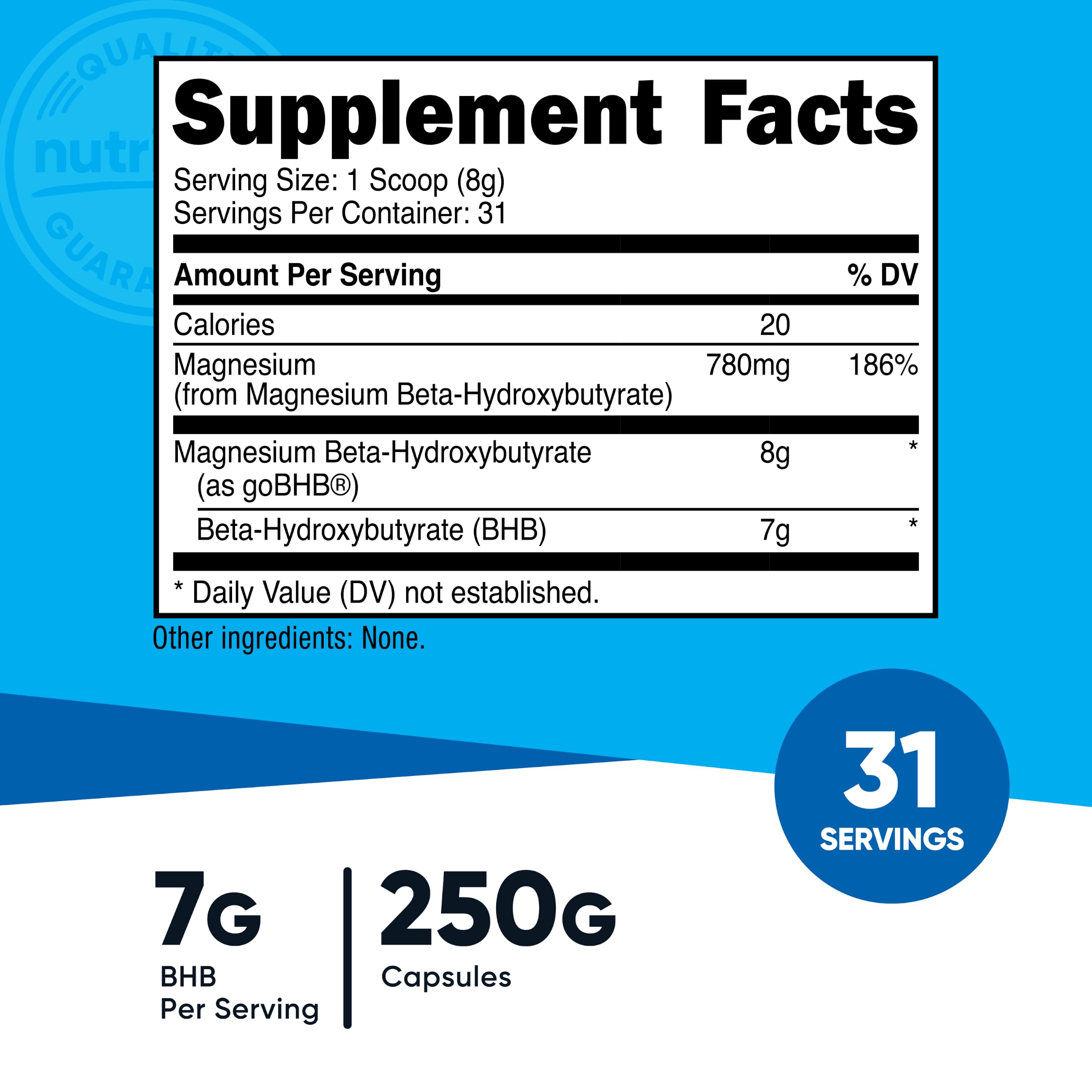 Nutricost textura del polvo en primer plano, fácil mezcla y sin sabor
