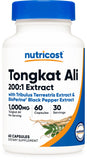 Nutricost frasco frontal mostrando 60 cápsulas y ventajas claras