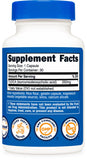 Nutricost Tudca etiqueta con datos nutricionales y garantía de calidad visible