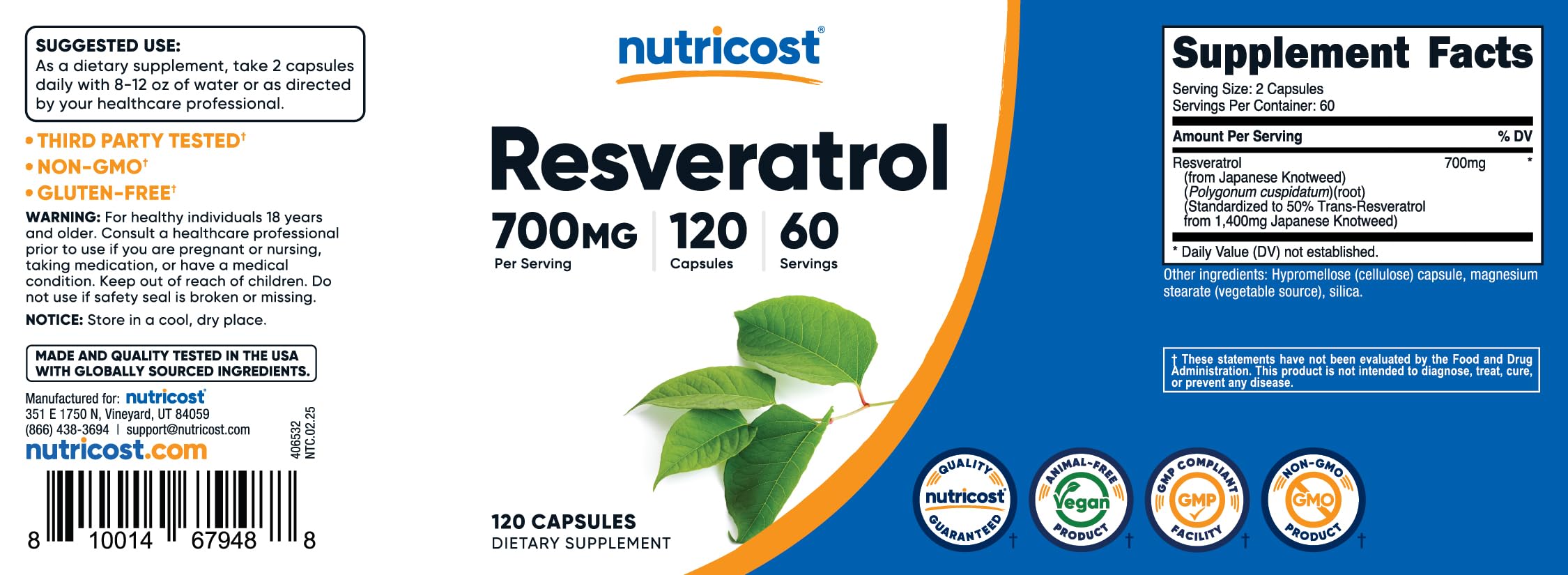Nutricost cápsula junto a vaso de agua para uso diario sencillo
