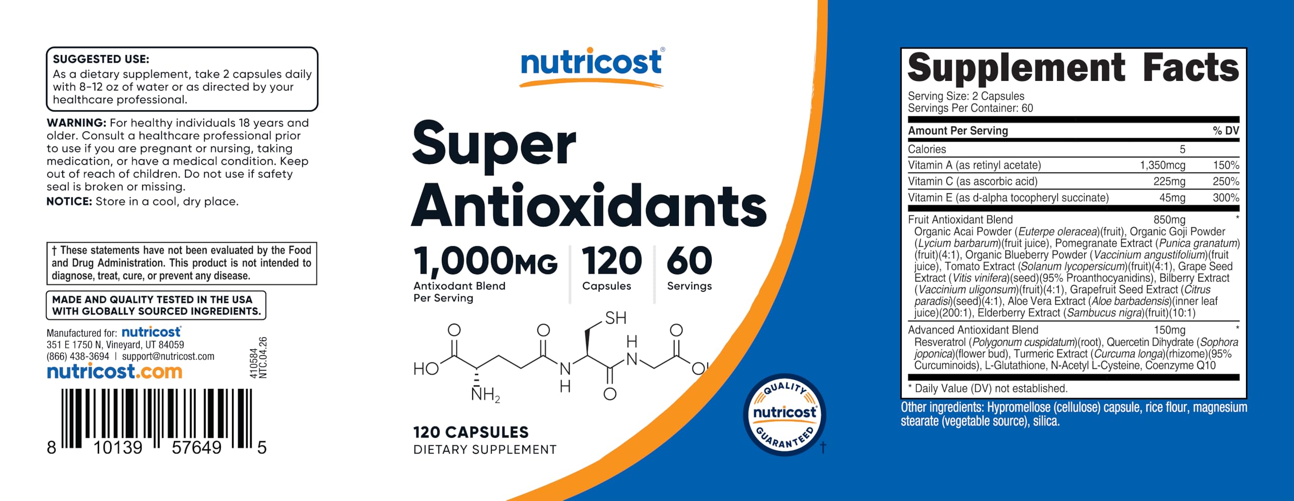 Nutricost frasco en cocina junto a desayuno para mostrar integración en la rutina