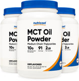 Nutricost polvo MCT incorporado en receta horneada para versatilidad culinaria