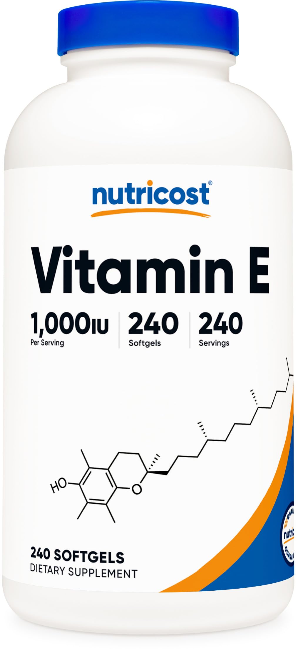 Nutricost imagen frontal del frasco con etiquetado claro y ventaja de suministro prolongado
