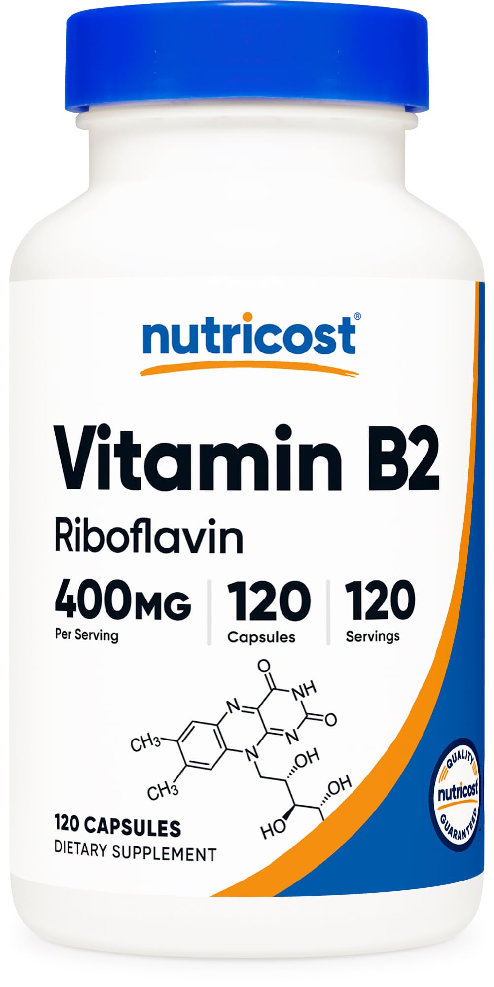 Nutricost frasco frente mostrando etiqueta y beneficios claros