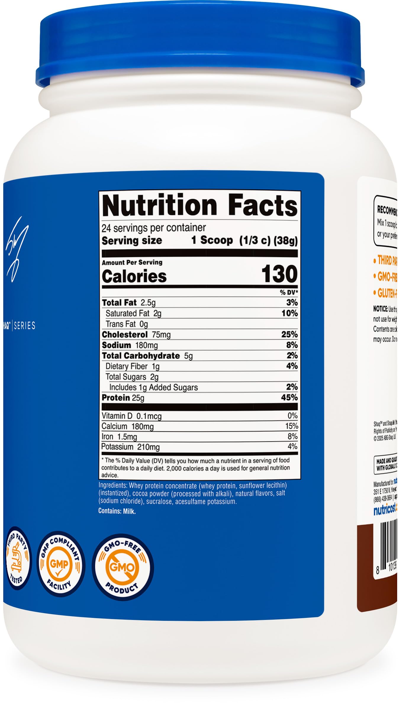 Nutricost etiqueta de ingredientes y tabla nutricional para transparencia y confianza