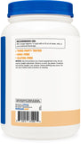 Nutricost Whey Protein Isolate comparación de tamaño 2 LBS para referencia visual