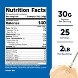 Nutricost Whey Protein Isolate textura del polvo en primer plano para mezclas suaves