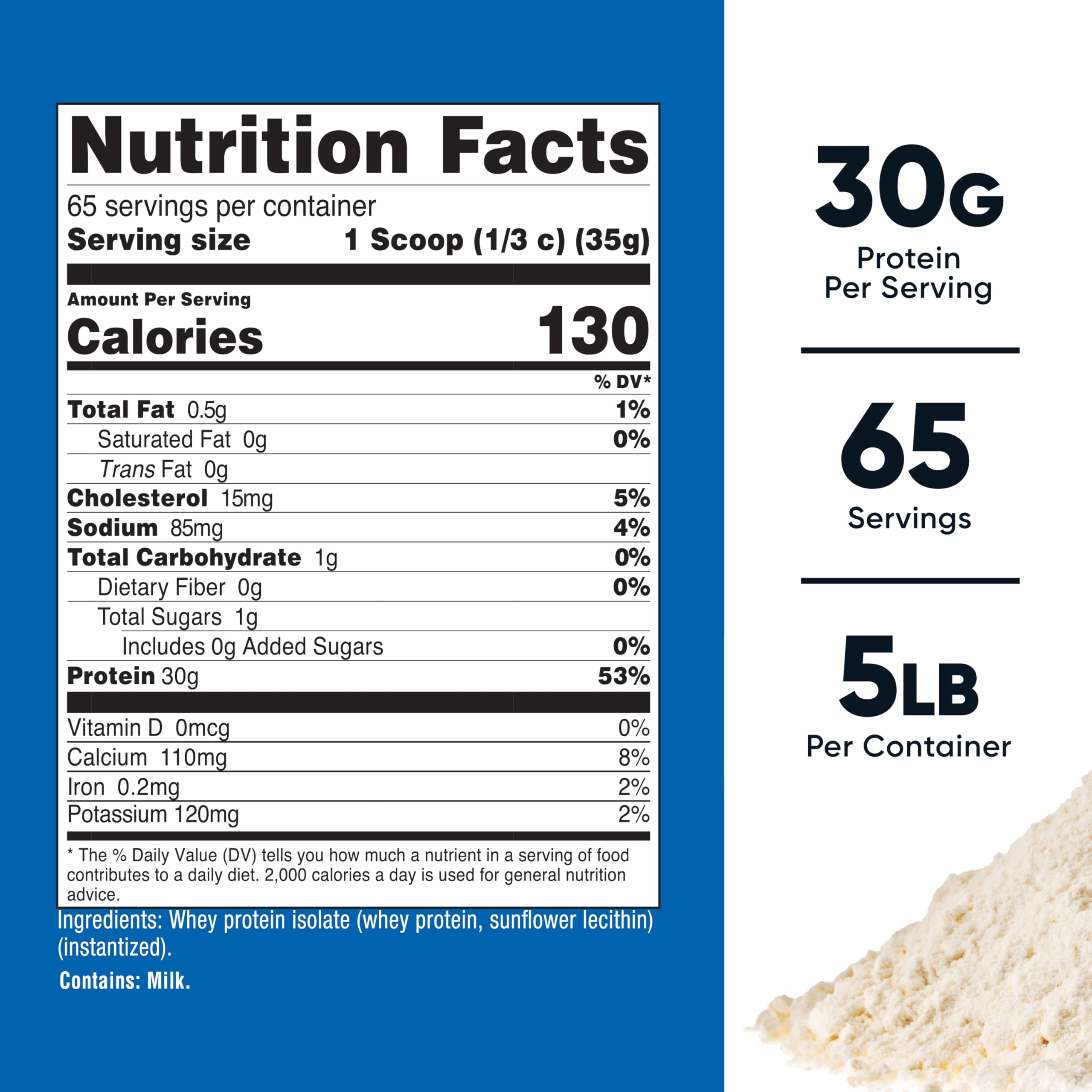 Nutricost polvo detalle de textura fina, fácil de mezclar y disolver