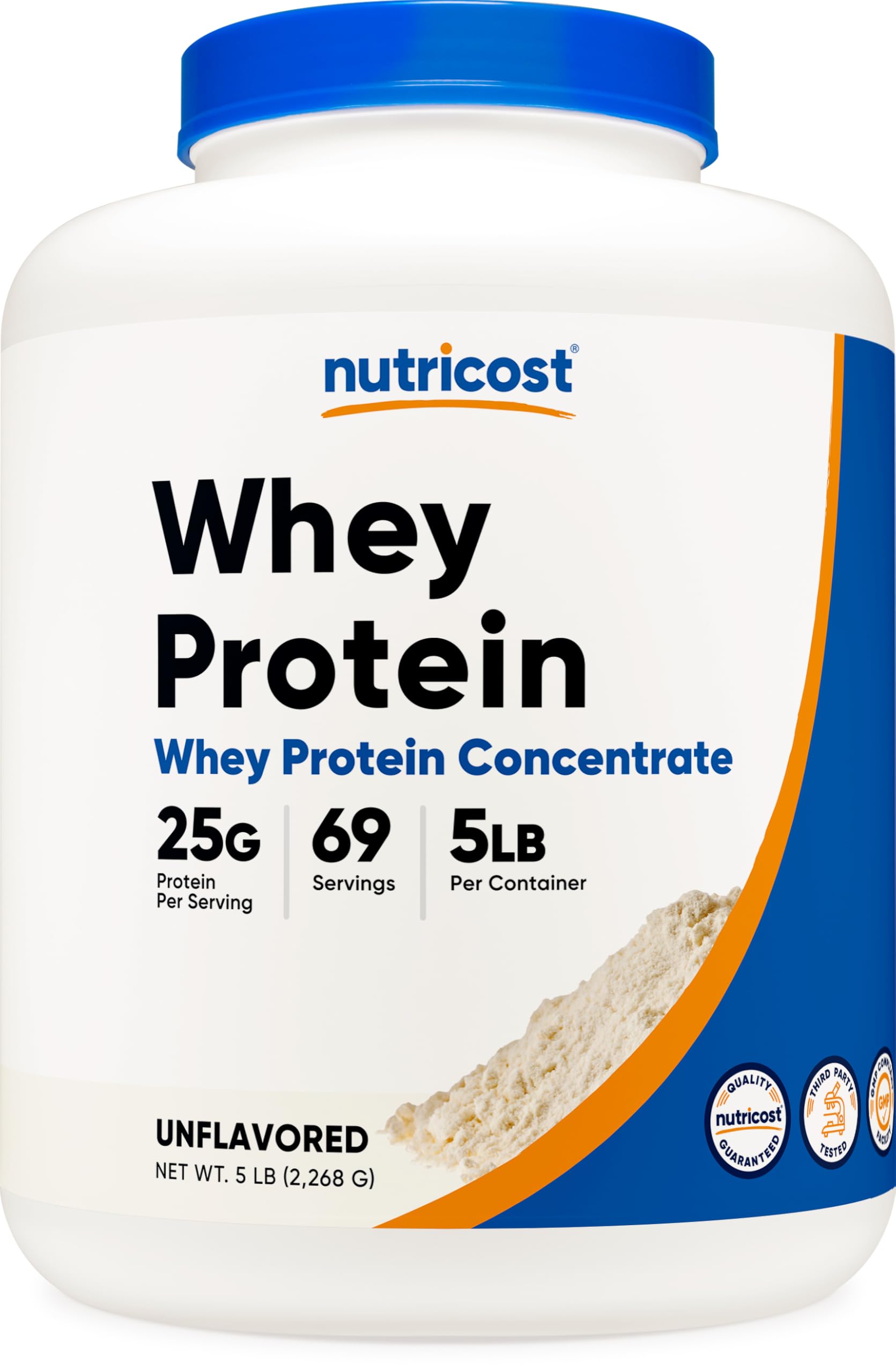 Nutricost envase frontal mostrando 5 LB y pureza