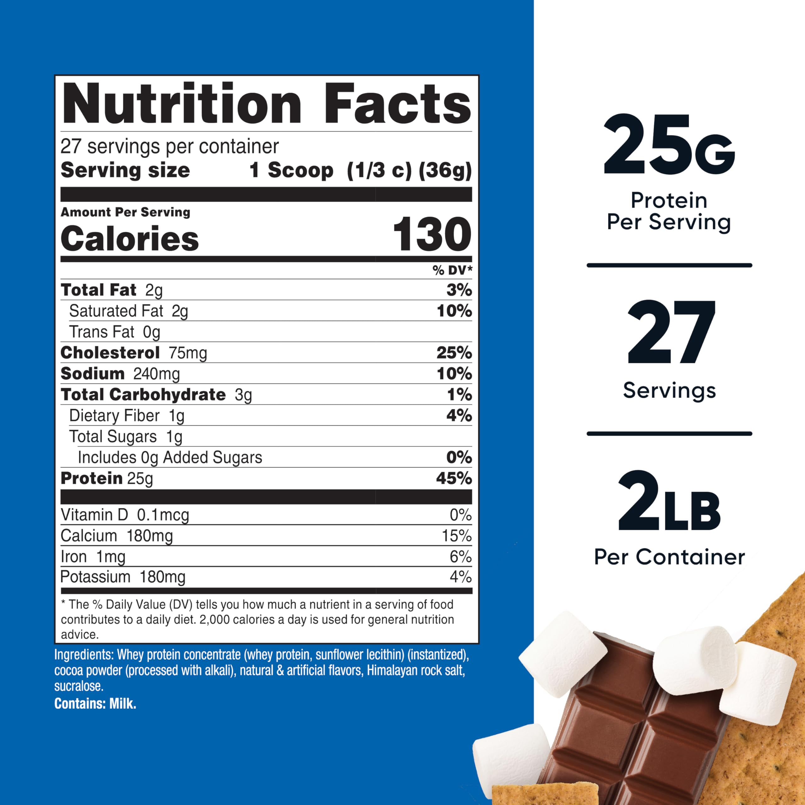 Polvo Nutricost Whey S'mores textura fina y mezcla sin grumos