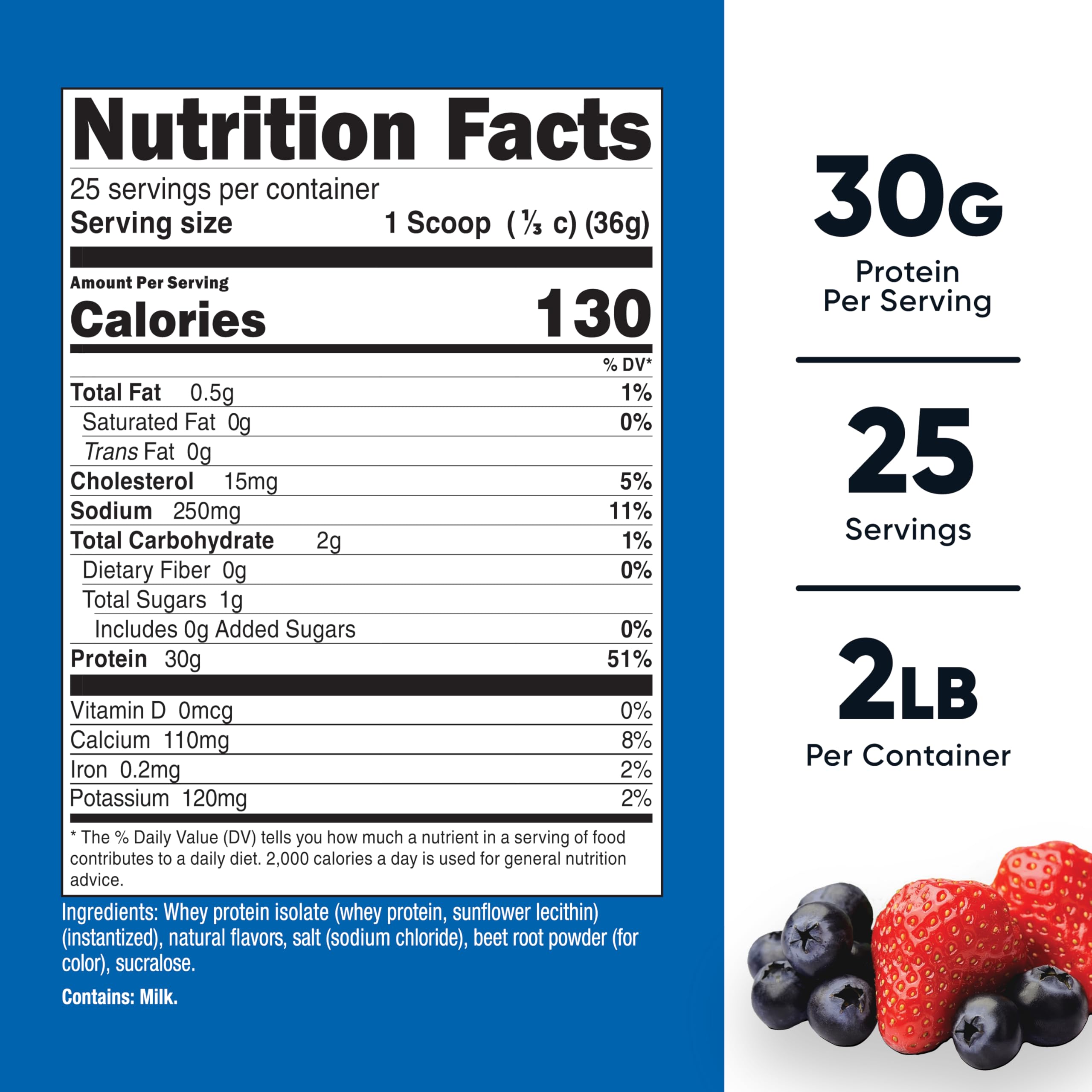 Nutricost textura del polvo de proteína cerca para ver solubilidad y fineza