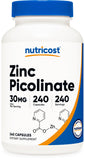 Nutricost frasco frontal mostrando 240 cápsulas y dosis clara