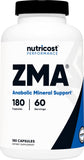 Nutricost frasco frontal mostrando 180 cápsulas y etiqueta clara