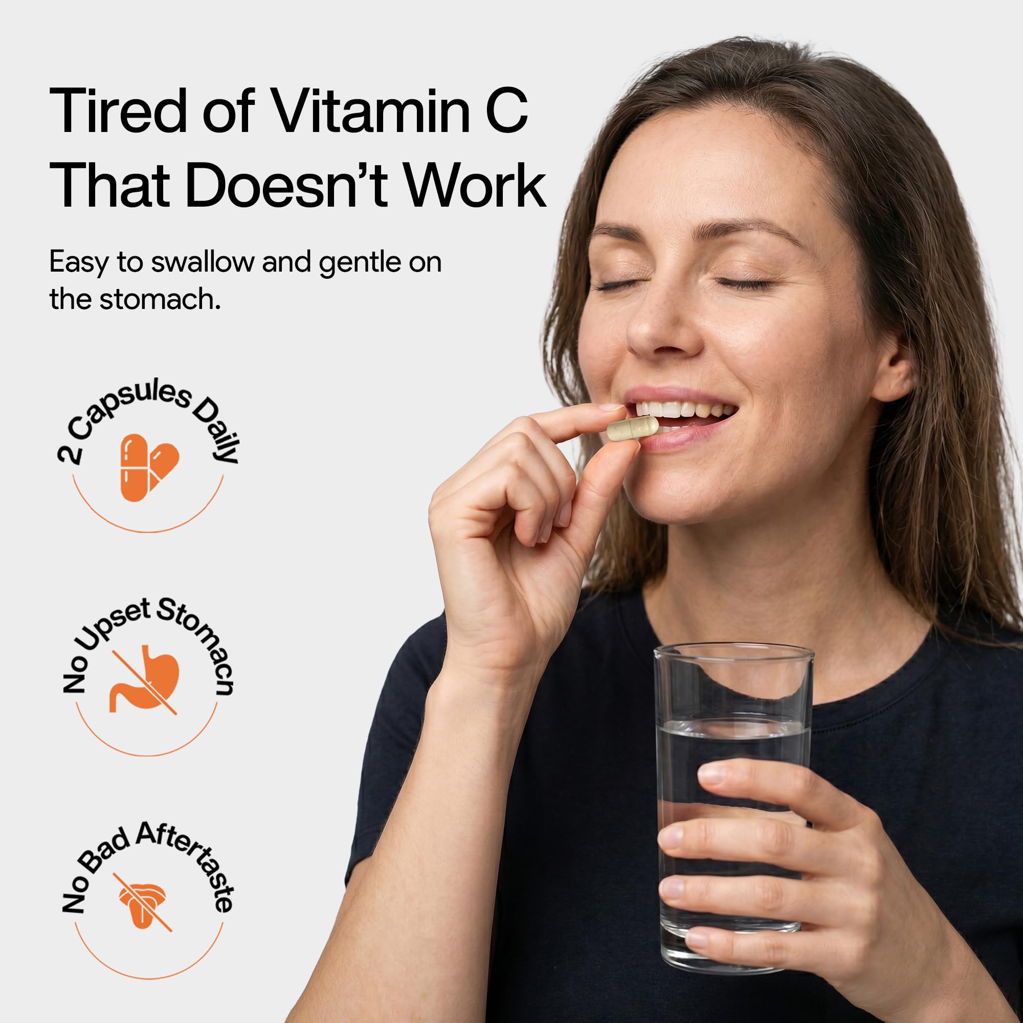 NutriFlair cápsulas en mano para mostrar tamaño y conveniencia