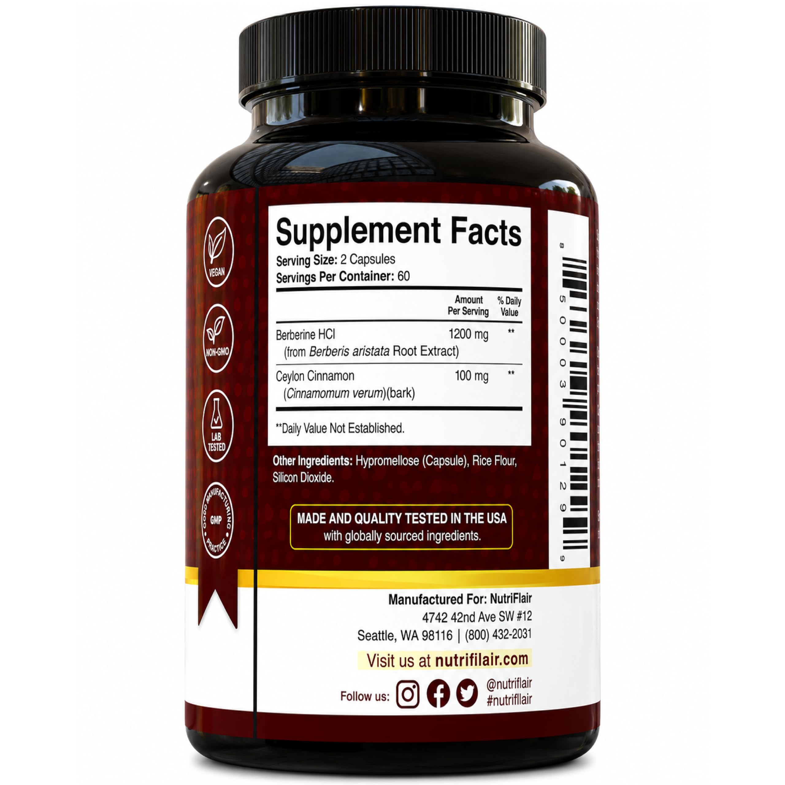 NutriFlair sello GMP que transmite control de calidad