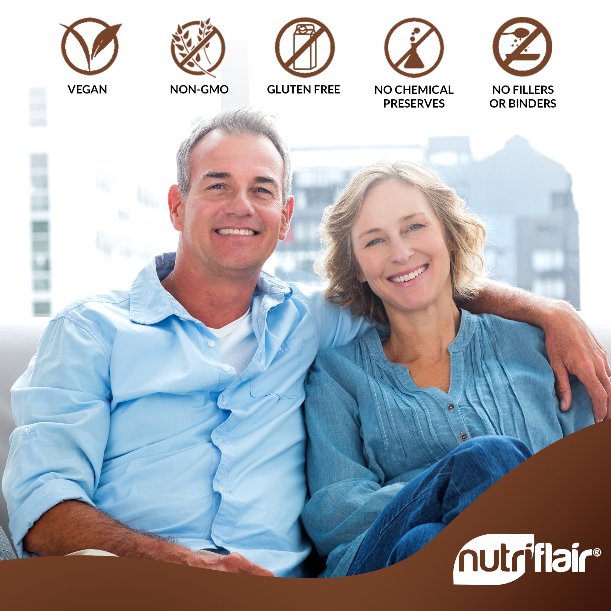 NutriFlair suplemento en mesa de desayuno como opción orgánica diaria