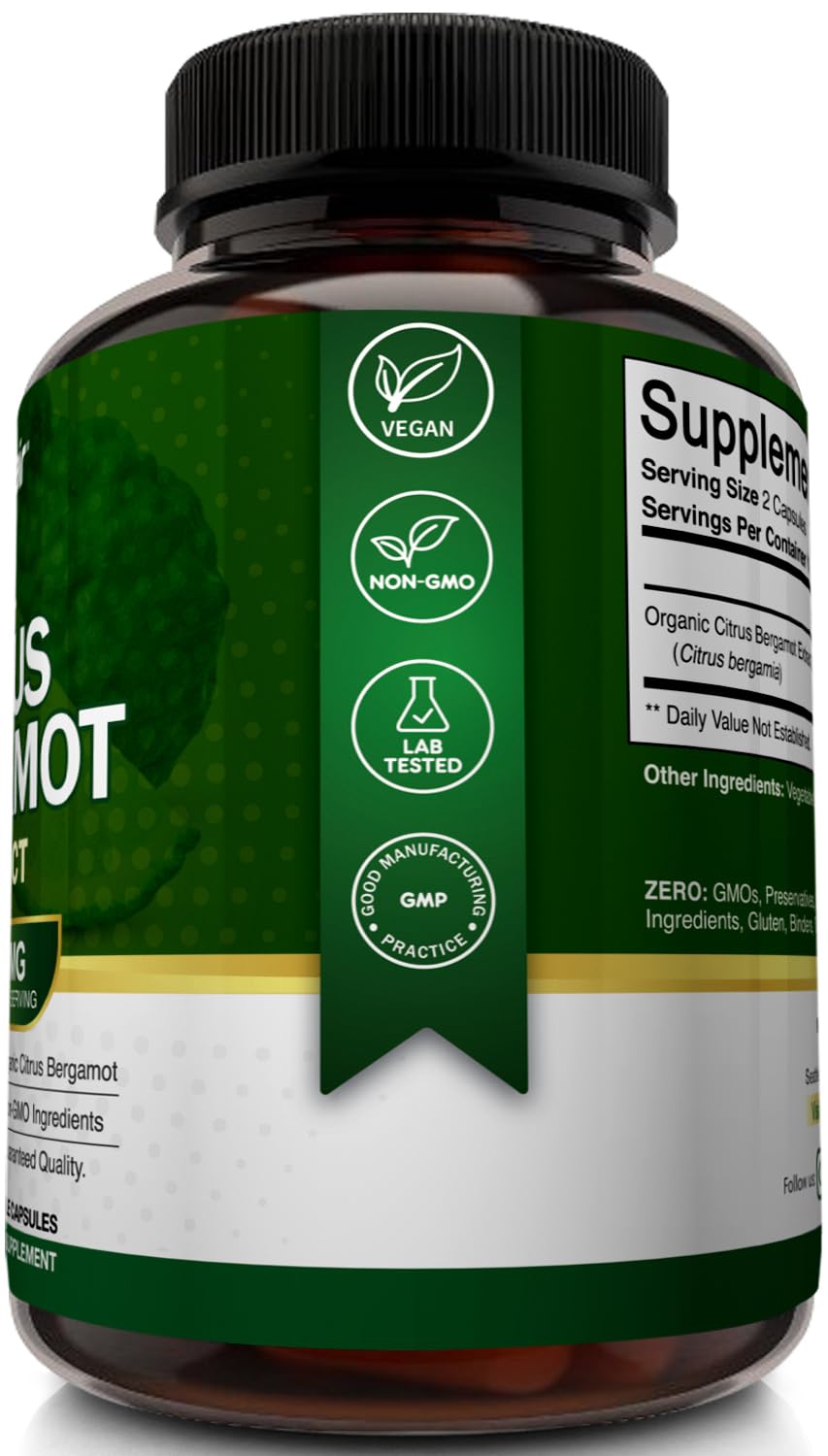 NutriFlair fruta bergamia fresca destacando origen italiano y bioflavonoides
