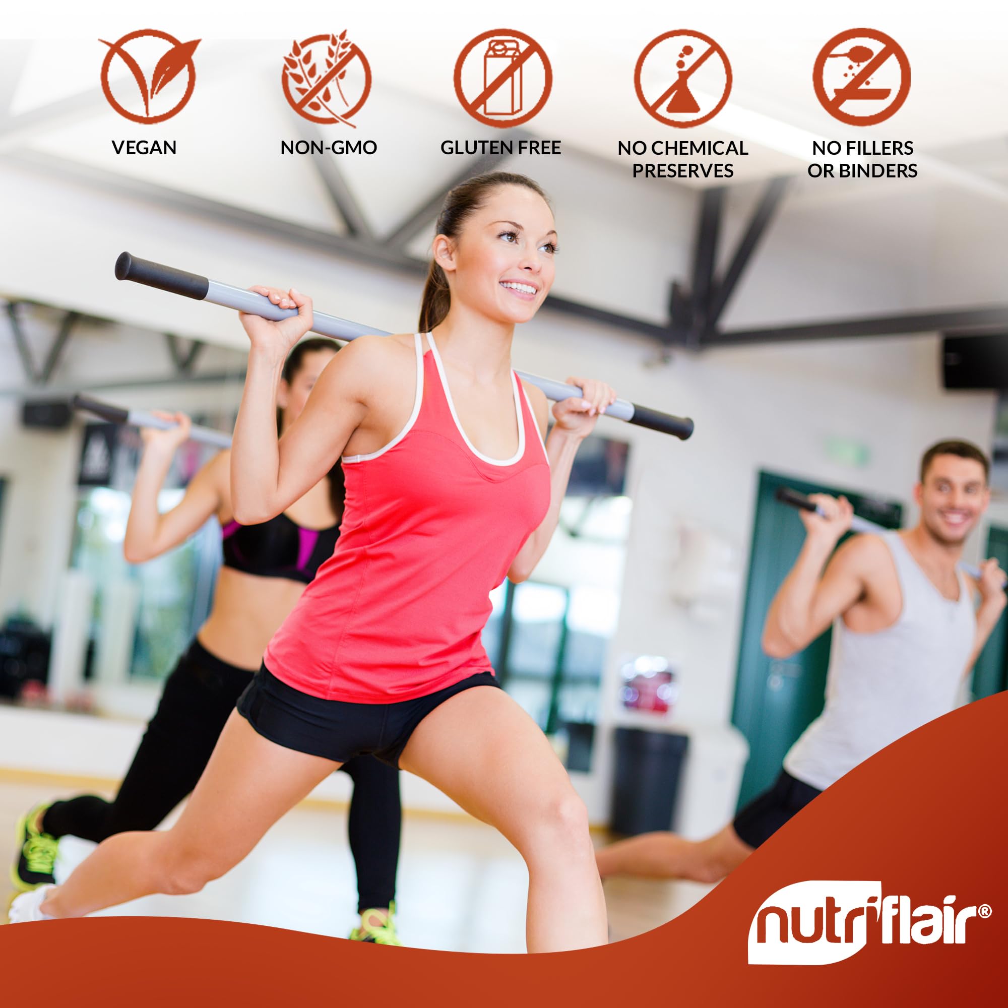 NutriFlair presentación frontal y lateral con información nutricional legible