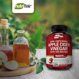 NutriFlair botella junto a regla para apreciar tamaño y cantidad del producto