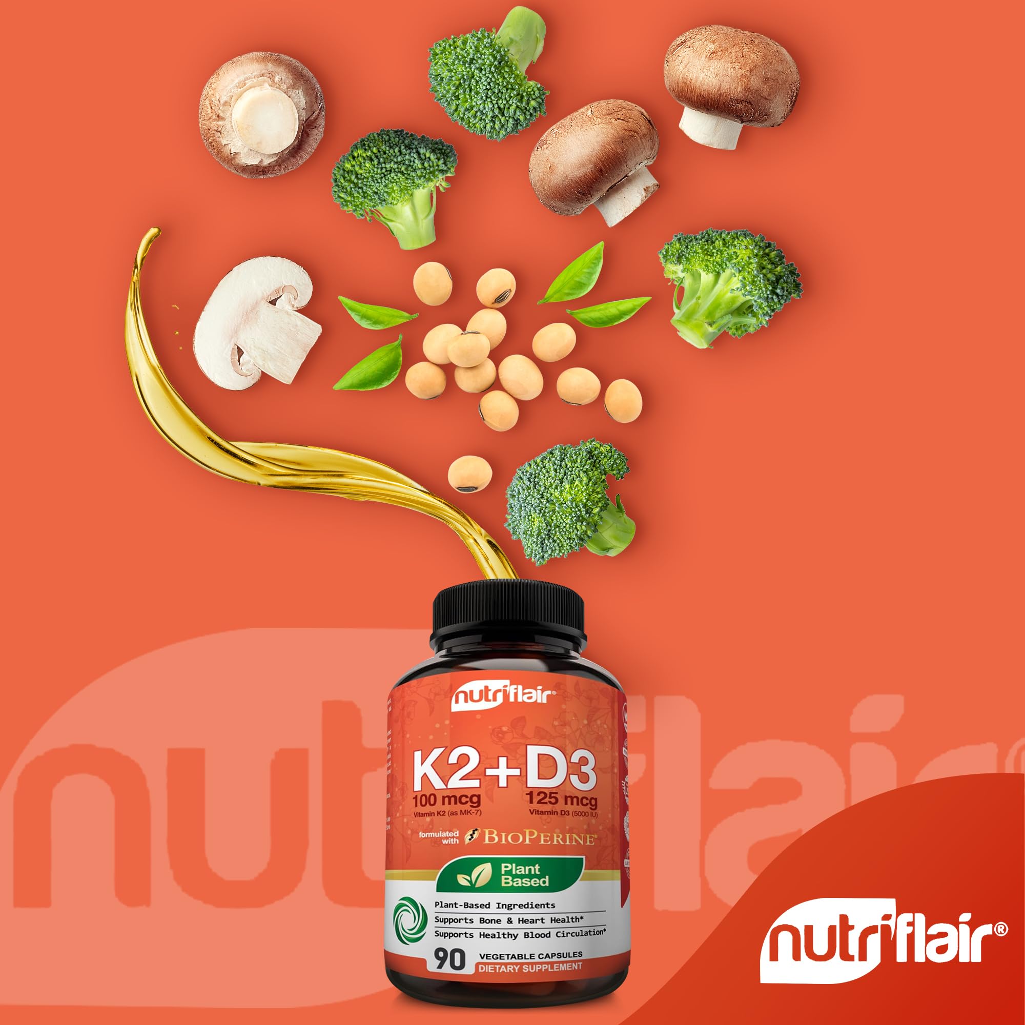 NutriFlair textura de la cápsula detalle que resalta formulación vegetal