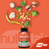 NutriFlair textura de la cápsula detalle que resalta formulación vegetal