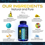 NutriGenomic Naturals cápsulas en mano para visualizar tamaño y facilidad