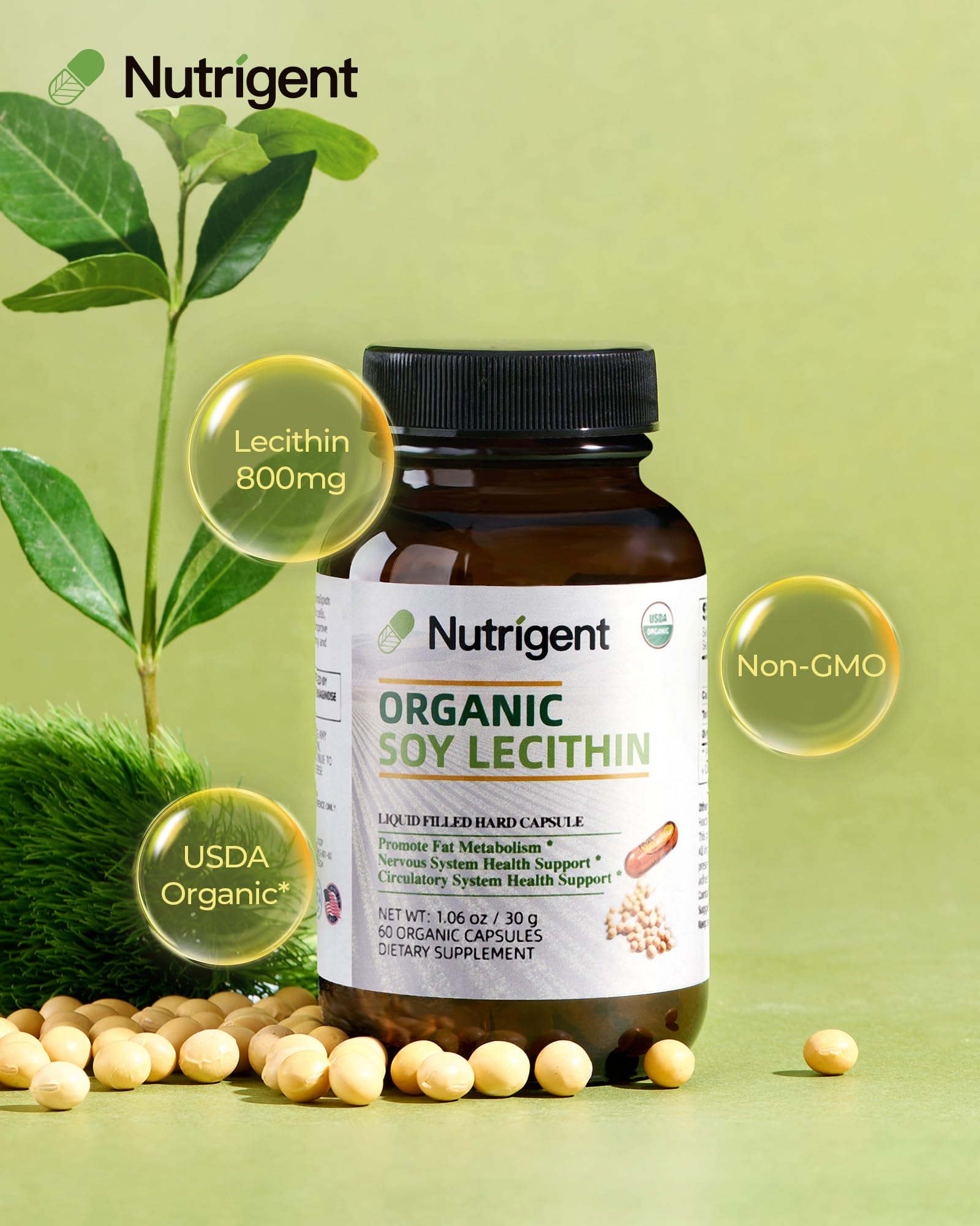 Nutrigent detalle de cápsula líquida que muestra textura y fácil de tragar