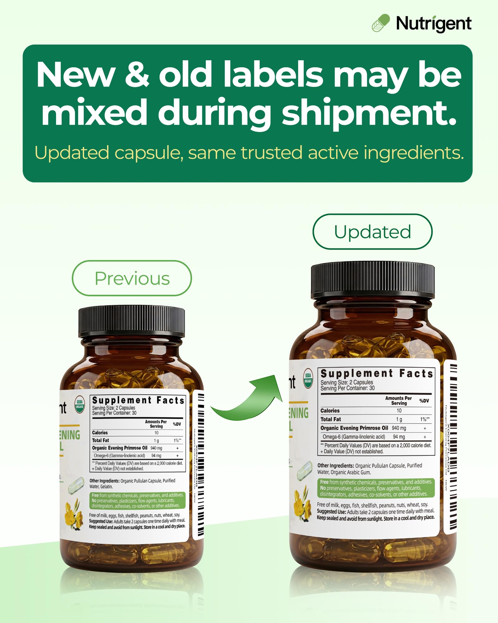 Nutrigent semillas de onagra antes del prensado para origen natural
