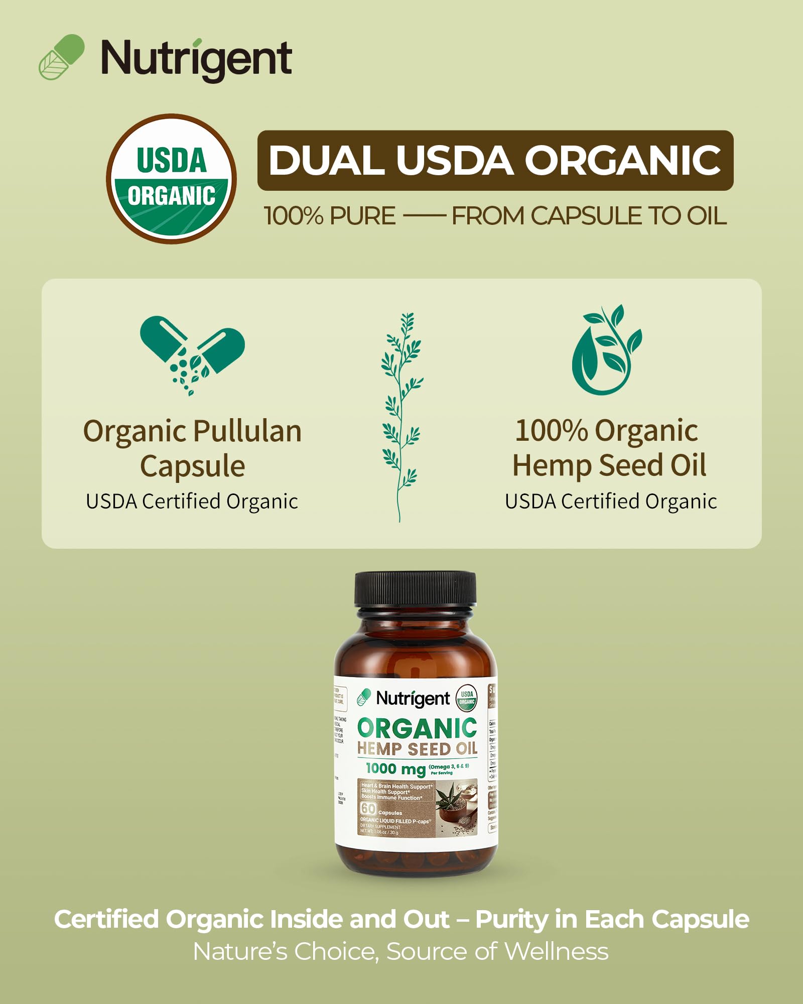 Nutrigent aceite de semilla prensado en frío mostrando pureza