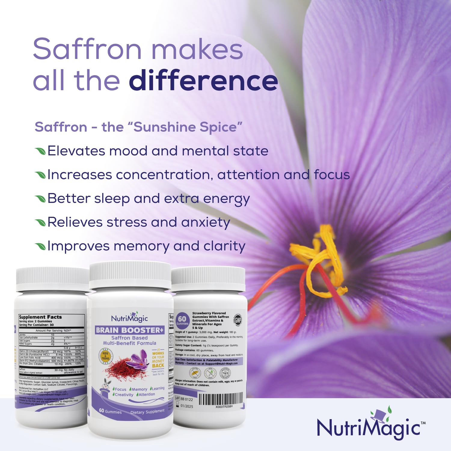 NutriMagic gominola en mano para comparar tamaño y dosis