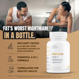 Nutrimend IQ comparación de tamaño junto a una mano para visualizar dosis