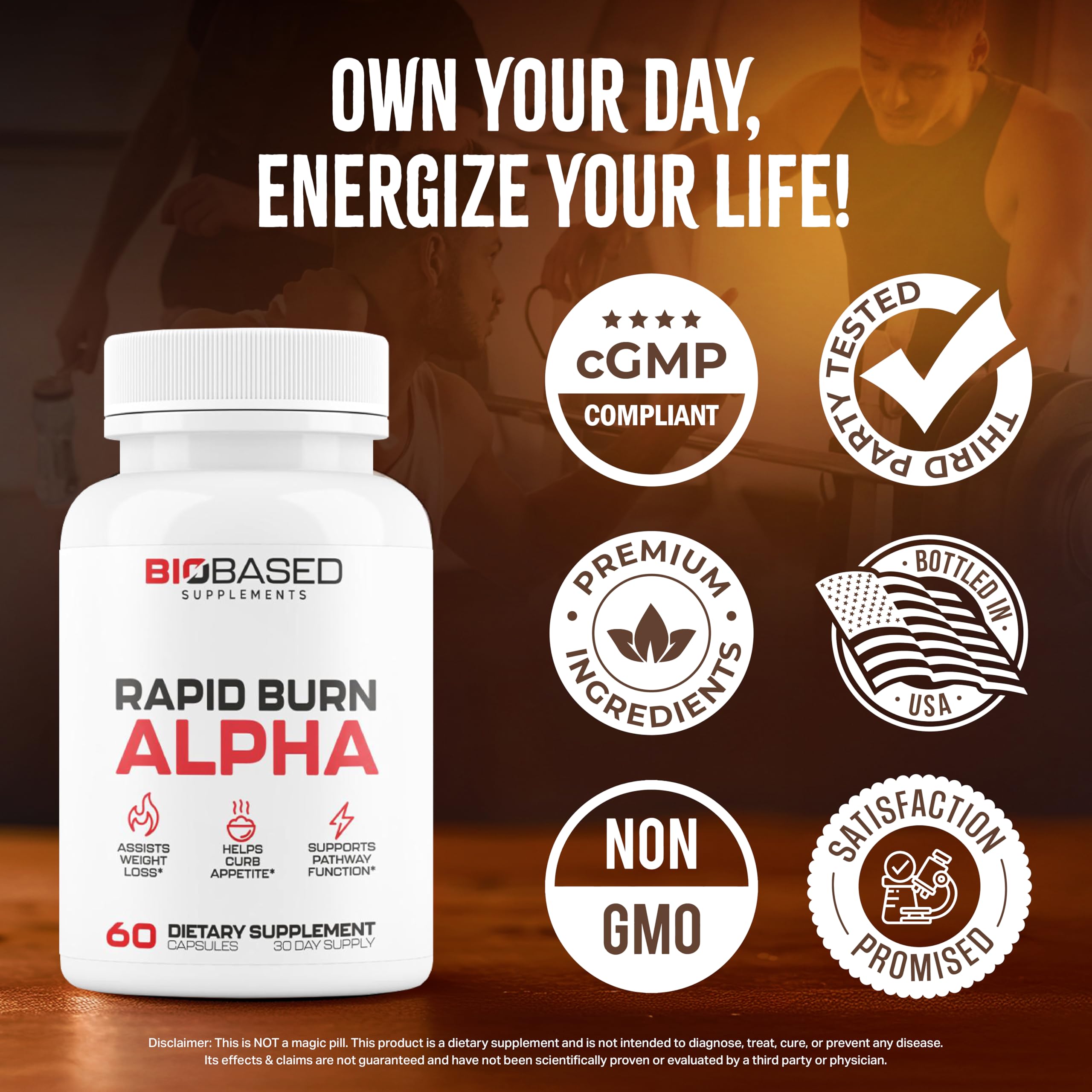 Nutrimend IQ Rapid Burn Alpha etiqueta de ingredientes, transparencia y calidad GMP.