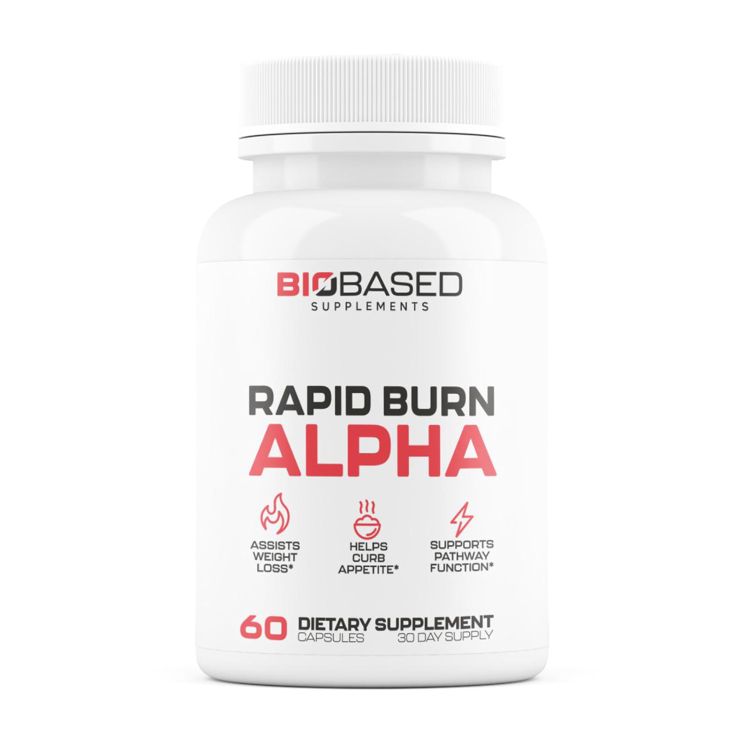 Nutrimend IQ Rapid Burn Alpha vista frontal del envase, presenta confianza y respaldo.